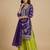 Purple designer faux silk readymade designer suit