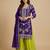 Purple designer faux silk readymade designer suit