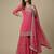 Pink designer faux georgette readymade designer suit