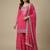 Pink designer faux georgette readymade designer suit