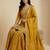 Mustard designer faux silk readymade designer suit