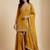 Mustard designer faux silk readymade designer suit