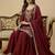 Maroon designer faux silk readymade designer suit