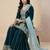 Teal designer velvet readymade designer suit