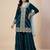 Teal designer velvet readymade designer suit