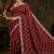 Maroon color Sequence embroidery work with Cut  work border Chiffon Silk Saree