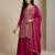 Pink designer faux silk readymade designer suit