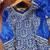 Blue designer faux silk readymade designer suit