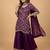 Purple designer faux silk readymade designer suit