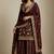 Brown designer faux silk readymade designer suit