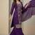 Purple designer faux georgette readymade designer suit