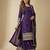 Purple designer faux silk readymade designer suit