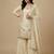 Cream designer crepe readymade designer suit