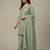 Sea-green designer crepe readymade designer suit