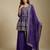 Purple designer faux georgette readymade designer suit