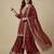 Maroon designer faux georgette readymade designer suit