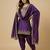 Purple designer faux silk readymade designer suit