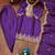 Purple designer faux silk readymade designer suit