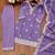 Purple designer faux silk readymade designer suit