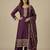 Maroon designer faux silk readymade designer suit