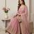 Pink designer georgette readymade designer suit