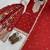 Red designer faux silk readymade designer suit
