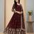 Maroon designer georgette readymade designer suit