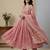 Pink designer faux silk readymade designer suit
