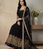 Black designer georgette readymade designer suit