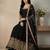 Black designer georgette readymade designer suit