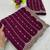 Plum Color Zari Work And Stone Work  Vichitra silk Saree