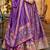 PURPLE  Tasar Silk Lehenga Set with Iconic Sparkle & Lace Border     Blouse & Tassel Dupatta