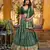 GREEN Elegant Tasar Silk Lehenga Set with Iconic Sparkle & Lace Border     Blouse & Tassel Dupatta