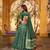GREEN  Tasar Silk Lehenga Set with Iconic Sparkle & Lace Border     Blouse & Tassel Dupatta