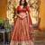 ORANGE  Tasar Silk Lehenga Set with Iconic Sparkle & Lace Border     Blouse & Tassel Dupatta