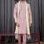 Pink art silk kurta for men