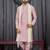 Pink art silk kurta for men