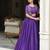 PURPLE Elegant NC Vichitra Lehenga Set with Embroidered Blouse & Koti Jacket – Traditional Festive Wear