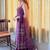 Women's rayon silk printed purple kurta sharara set with chanderi dupatta