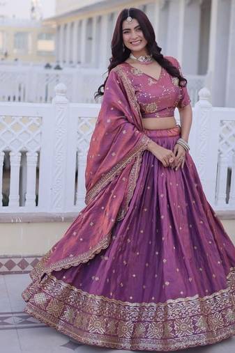 Purple Bridal Lehenga