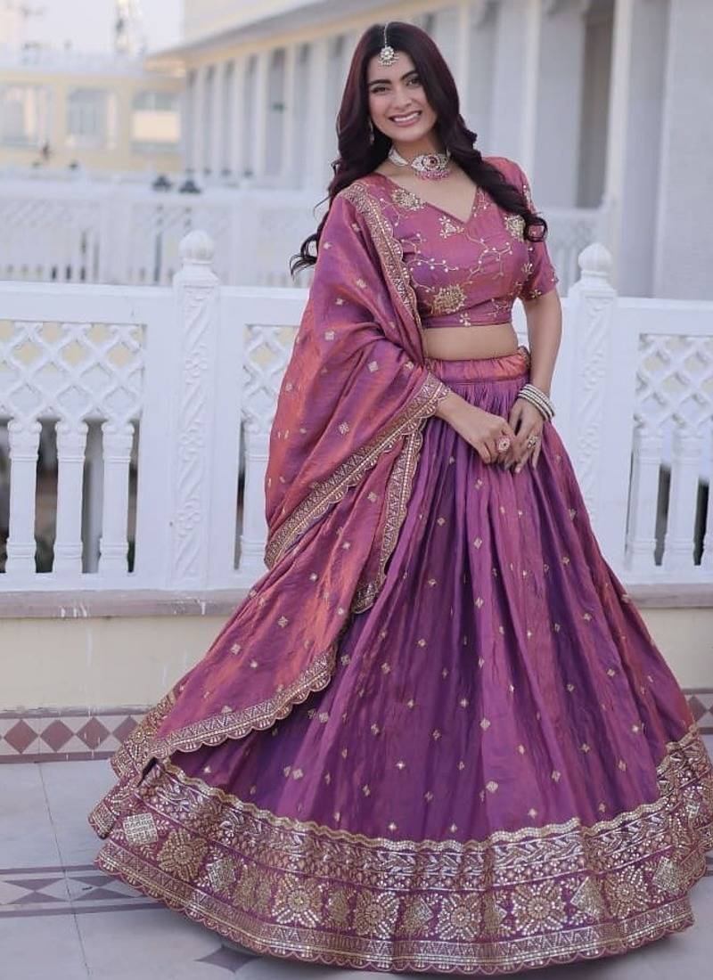 Purple Bridal Lehenga