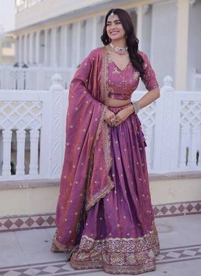 purple bridal lehenga 4