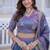 Lavender Blue Embroidered Lehenga Choli with Dupatta