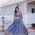 Lavender Blue Embroidered Lehenga Choli with Dupatta