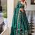 teal -Green Embroidered Lehenga