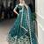 teal -Green Embroidered Lehenga