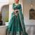 teal -Green Embroidered Lehenga