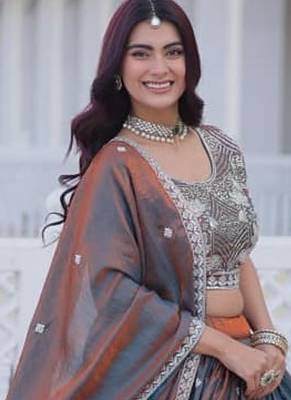 steel grey designer lehenga 3