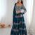 Teal Blue Embroidered Lehenga