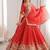 Orange  Designer Lehenga Choli with Embroidered Border